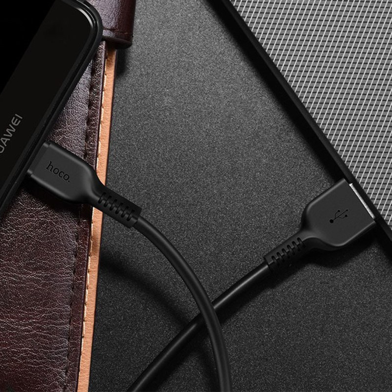Cablu cu conectori USB tata la USB Tip C tata, HOCO X20 Exotic Radiance, 3A, lungime 1m, negru [6]