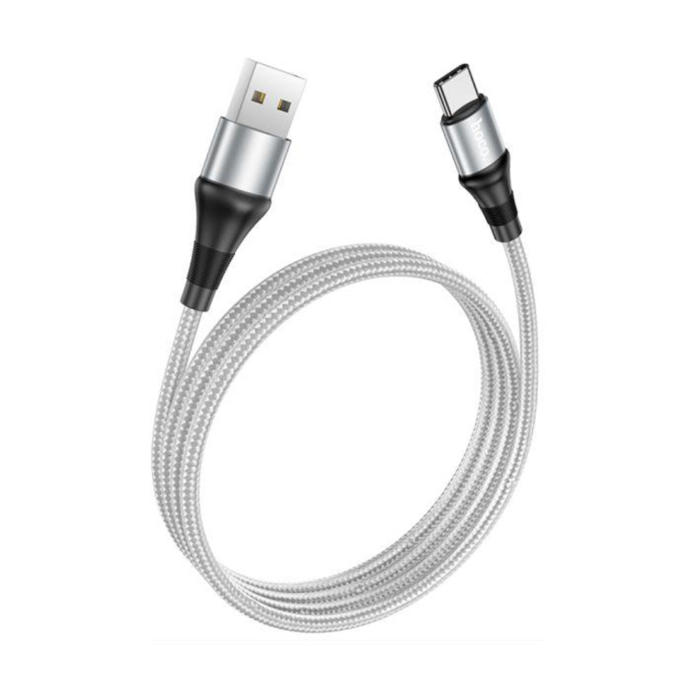 Cablu cu conectori USB tata la USB Tip C tata, HOCO X50 Excellent, 3A, lungime 1m, gri [9]