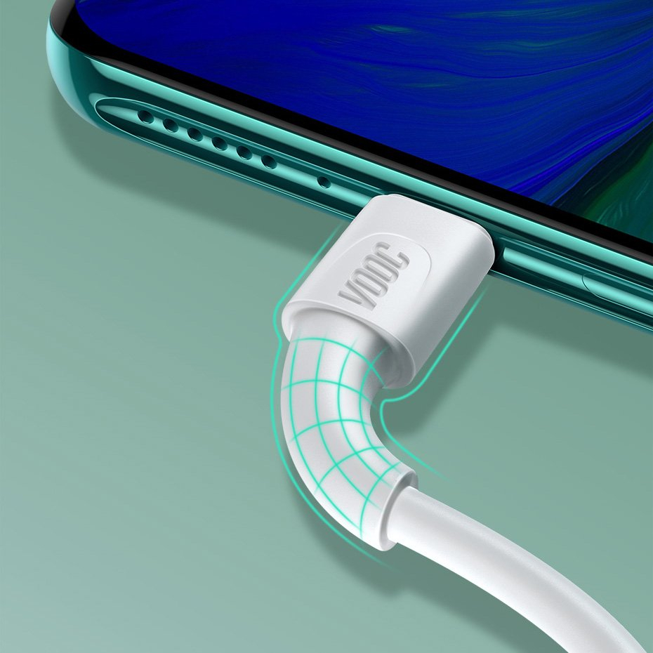 Cablu cu conectori USB tata si USB tip C tata, Baseus CATSW-F02 VOOC Quick Charge, 5A, lungime 1m, alb [13]