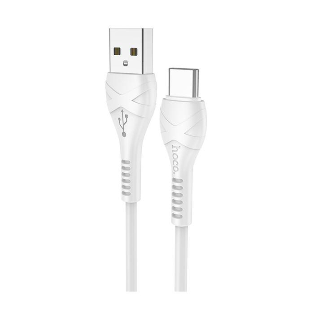 Cablu cu conectori USB tata si USB tip C tata, Hoco X37 Cool, 3A, lungime 1m, alb [9]