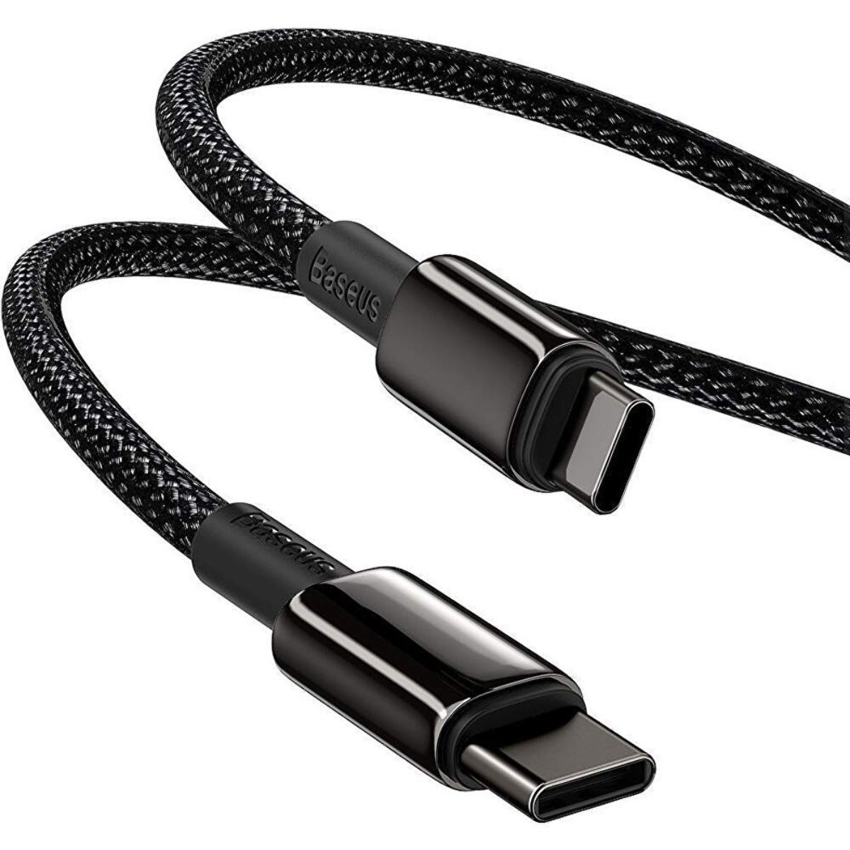 Cablu cu conectori USB Tip C tata la USB Tip C tata, Baseus Tungsten Gold CATWJ-01, 100W, 5A, 1m, negru [12]