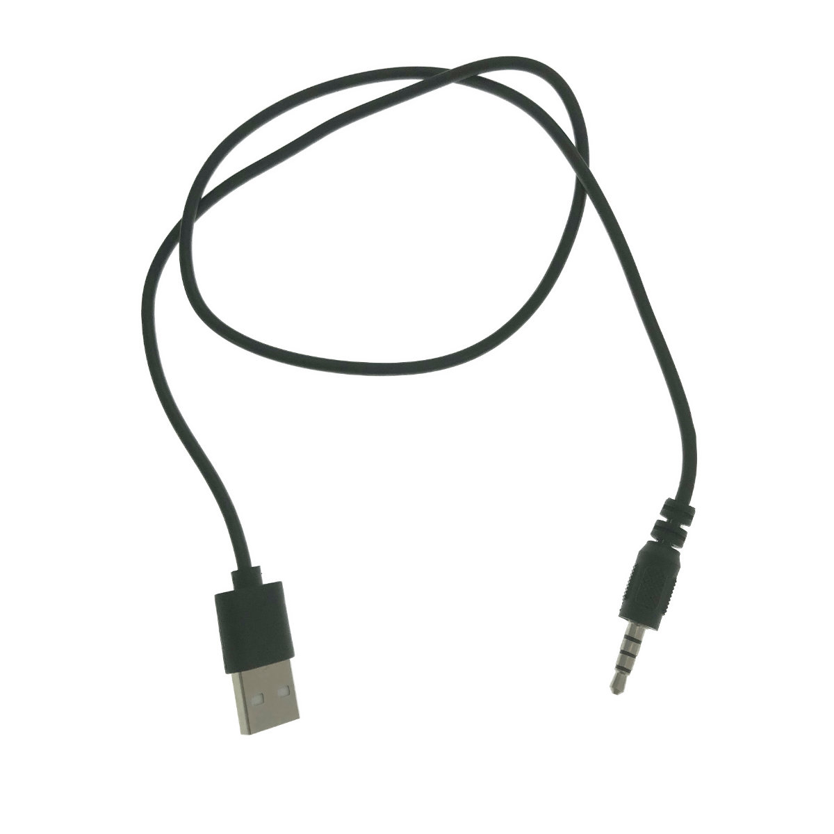 Cablu de alimentare cu conector USB tata la jack 3.5mm tata cu 4 contacte, lungime 60 cm, negru [6]