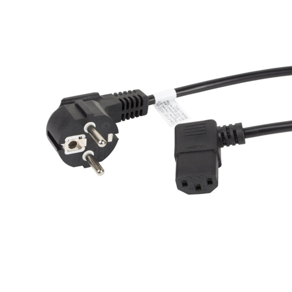 Cablu de alimentare PC si UPS, Schuko CEE 7/7 la IEC320 C13 90 grade, Lanberg 43644, 250V-10A, 3m lungime, VDE, negru [2]