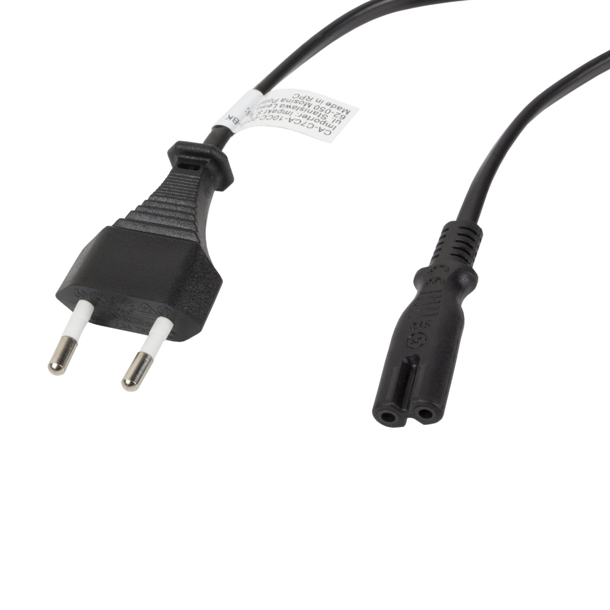 Cablu de alimentare TV / radiocasetofon, lungime 1.8m, Lanberg 40980, Euro, CEE 7/16 la IEC 320 C7, 2 pini, 10A, negru [2]