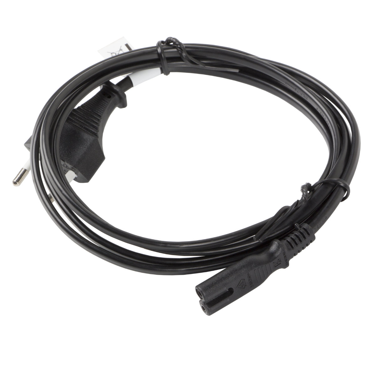 Cablu de alimentare TV / radiocasetofon, lungime 1.8m, VDE, Lanberg 40981, Euro, CEE 7/16 la IEC 320 C7, 2 pini, 10A, negru [3]