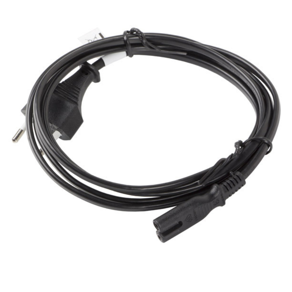 Cablu de alimentare TV / radiocasetofon, lungime 3m, VDE, Lanberg 42914, Euro, CEE 7/16 la IEC 320 C7, 2 pini, 10A, negru [2]