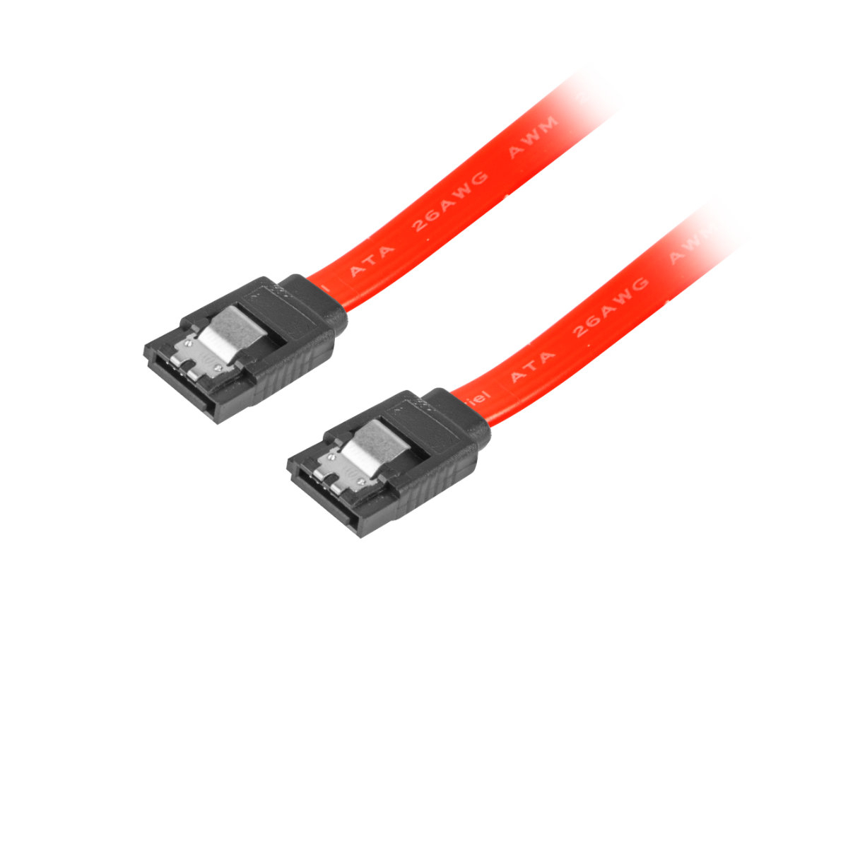 Cablu de date SATA II mama la SATA II mama, 100 cm, Lanberg 41929, 3 Gb/s, cleme metalice, rosu [4]