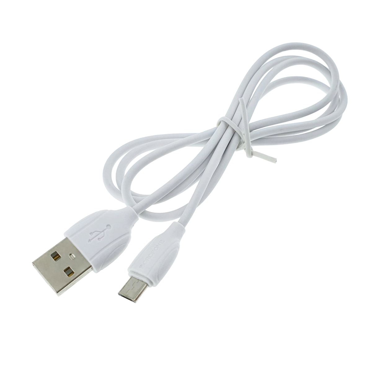 Cablu de date si alimentare, Borofone 70178, BX19, conector USB Tip A tata la Micro USB tata, 2.4A, lungime 100 cm, alb [1]
