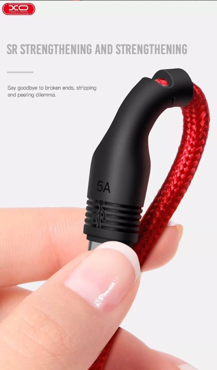 Cablu de date si alimentare, XO-NB55 89975, 5 A, conector USB la USB Tip C tata, lungime 100 cm, negru [7]