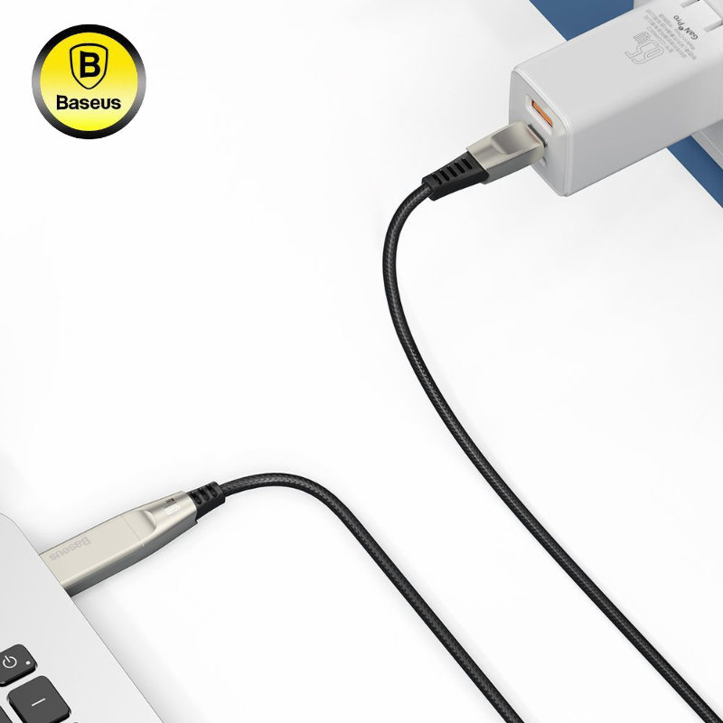 Cablu de incarcare rapida, 5A 100W, 2 in 1, Baseus 22927 CA1T2-B01, cu conectori USB Tip C tata la USB Tip C tata si adaptor DC Tip Lenovo, lungime 2 m, negru [5]