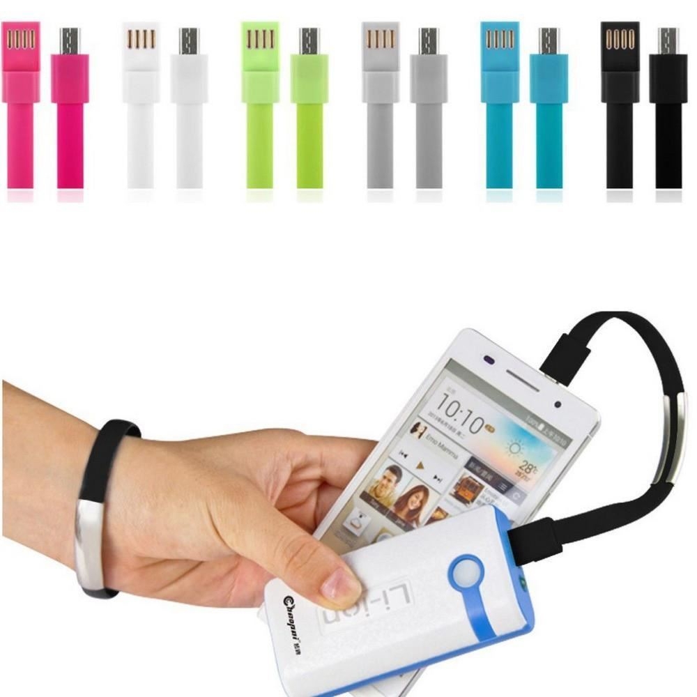 Cablu de incarcare si date USB 2.0 - microUSB, 20 cm, tip bratara, gri [11]
