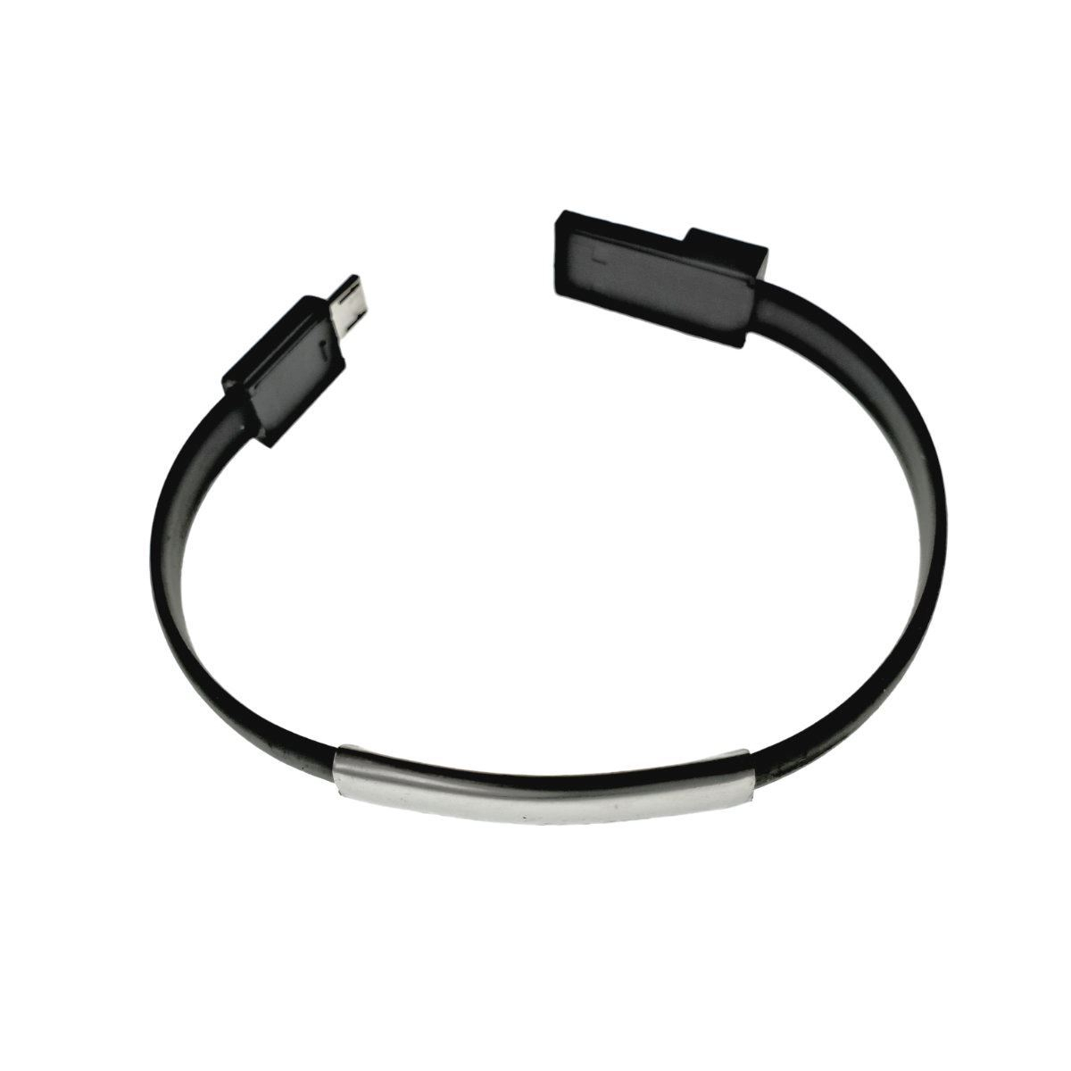 Cablu de incarcare si date USB 2.0 - microUSB, 20 cm, tip bratara, negru [14]