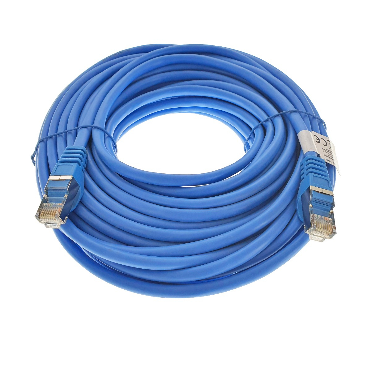 Cablu ecranat FTP, Lanberg 40498, cat.5e, mufat 2xRJ45, lungime 15m, AWG 26, 100 MHz, de legatura retea, ethernet, albastru [2]