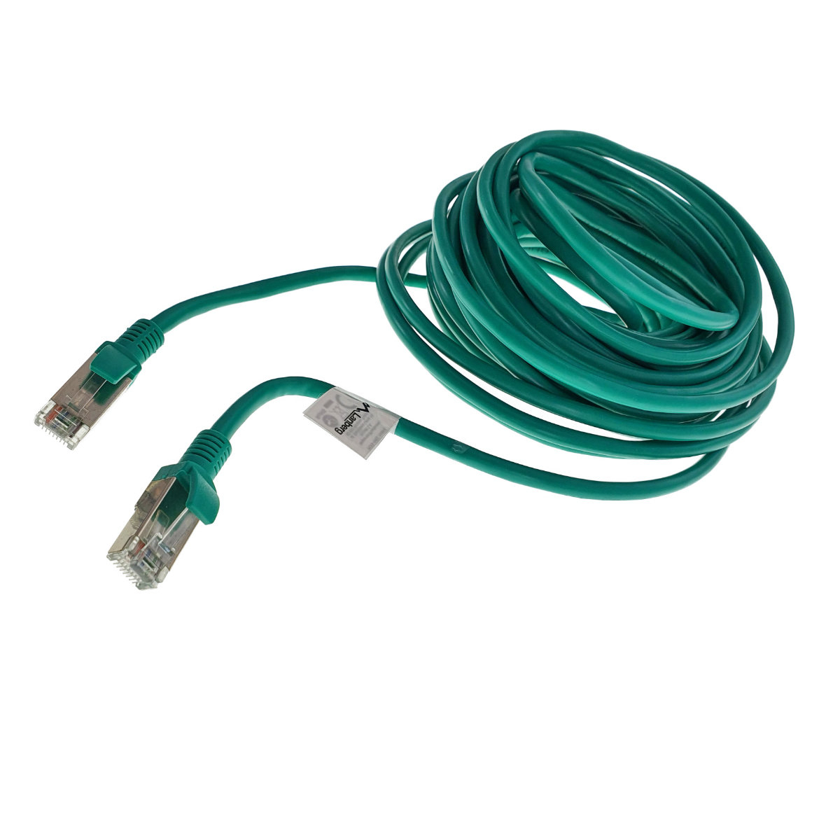 Cablu ecranat FTP, Lanberg 40617, cat.5e, mufat 2xRJ45, lungime 10m, AWG 26, 100 MHz, de legatura retea, ethernet, verde [4]