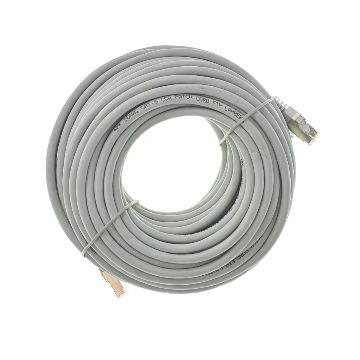 Cablu ecranat FTP, Lanberg 41888, cat.6, mufat 2xRJ45, lungime 20m, AWG 26, 250 MHz, de legatura retea, ethernet, gri [6]