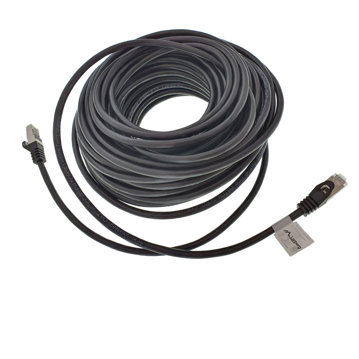 Cablu ecranat FTP, Lanberg 41898, cat.6, mufat 2xRJ45, lungime 20m, AWG 26, 250 MHz, de legatura retea, ethernet, negru [5]