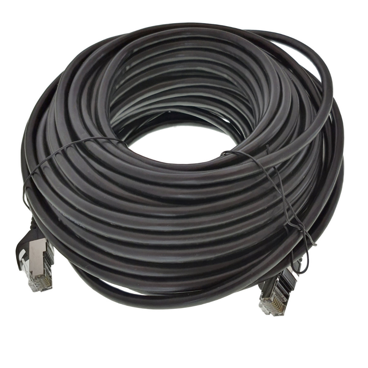 Cablu ecranat FTP, Lanberg 41898, cat.6, mufat 2xRJ45, lungime 20m, AWG 26, 250 MHz, de legatura retea, ethernet, negru [2]