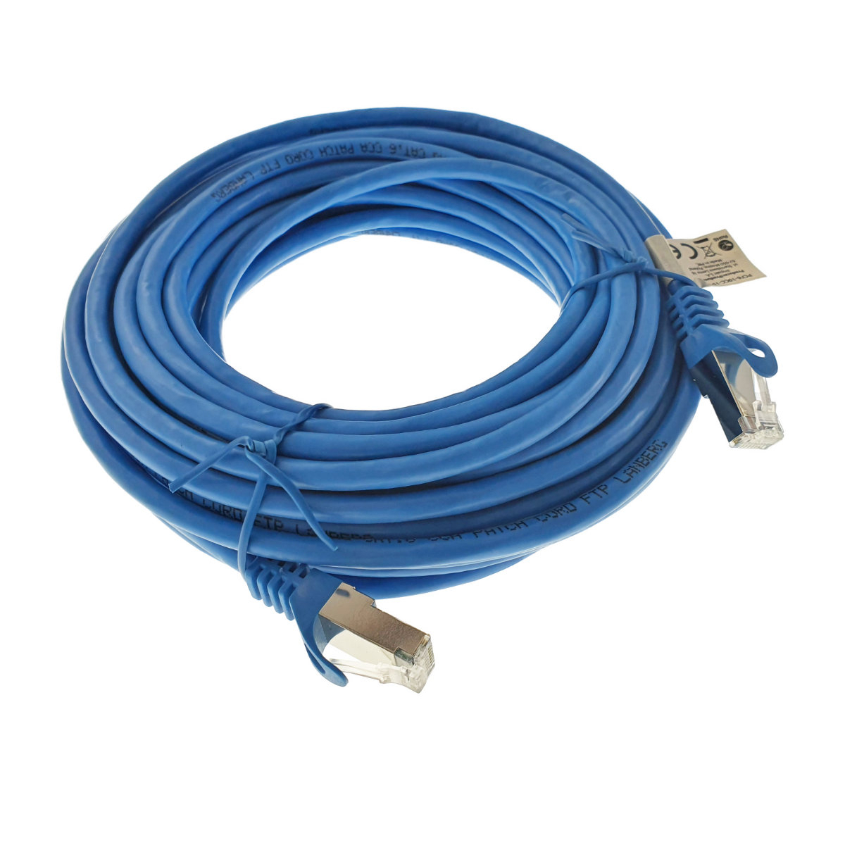 Cablu ecranat FTP, Lanberg 41906, cat.6, mufat 2xRJ45, lungime 10m, AWG 26, 250 MHz, de legatura retea, ethernet, albastru [4]
