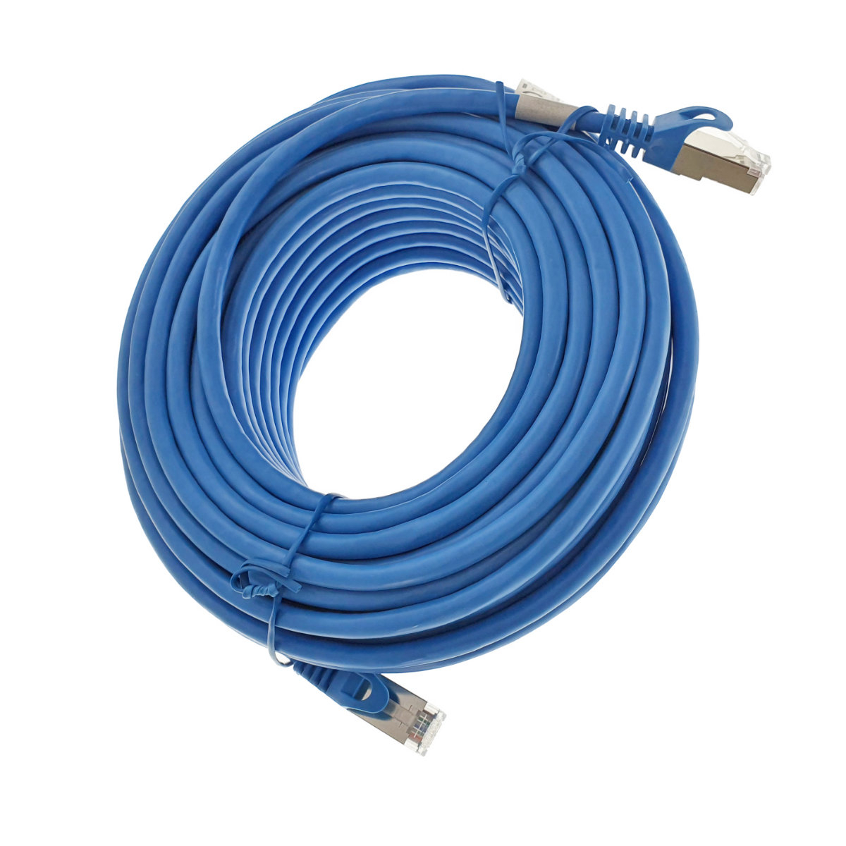 Cablu ecranat FTP, Lanberg 41908, cat.6, mufat 2xRJ45, lungime 20m, AWG 26, 250 MHz, de legatura retea, ethernet, albastru [6]