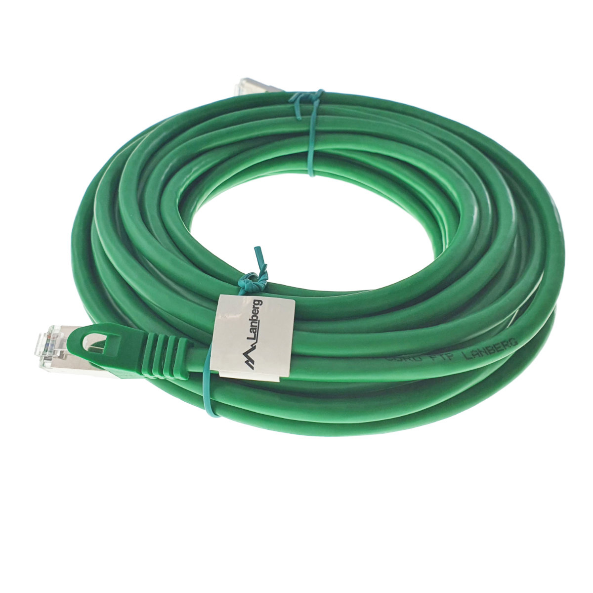 Cablu ecranat FTP, Lanberg 41916, cat.6, mufat 2xRJ45, lungime 10m, AWG 26, 250 MHz, de legatura retea, ethernet, verde [1]
