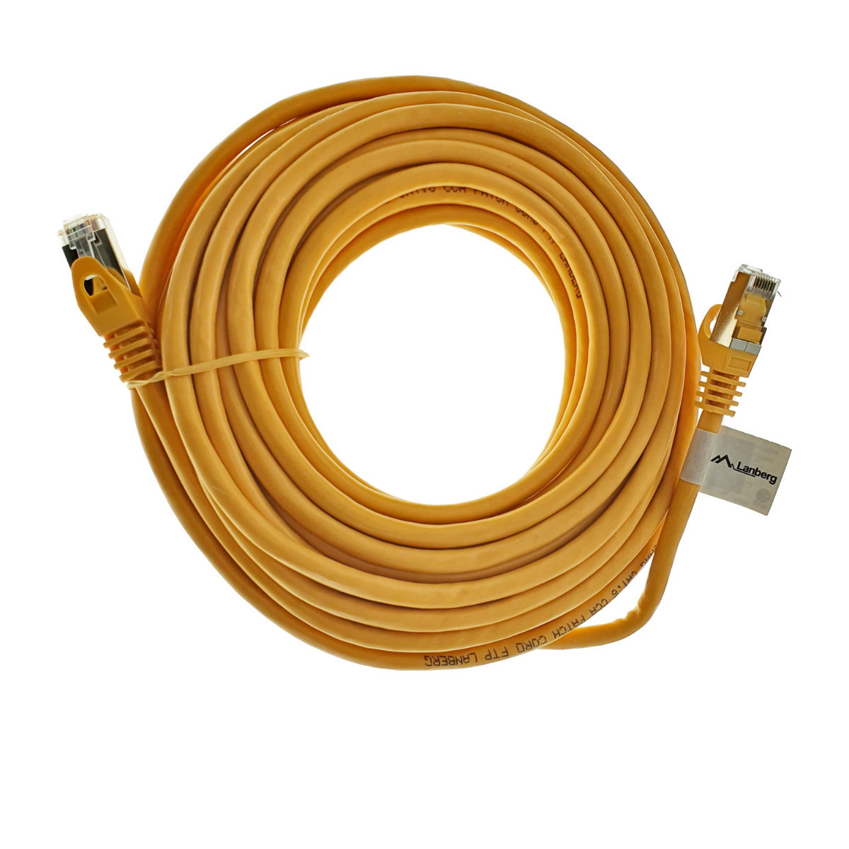 Cablu ecranat FTP, Lanberg 41926, cat.6, mufat 2xRJ45, lungime 10m, AWG 26, 250 MHz, de legatura retea, ethernet, galben [1]