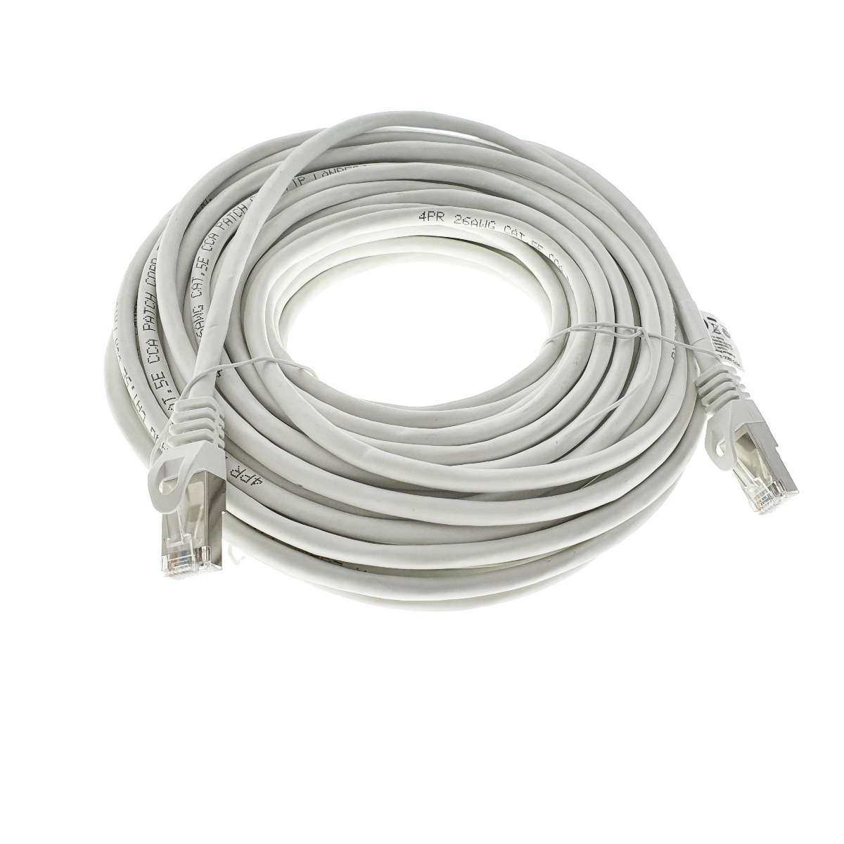 Cablu ecranat FTP, Lanberg 41999, cat.5e, mufat 2xRJ45, lungime 15m, AWG 26, 100 MHz, de legatura retea, ethernet, alb [7]