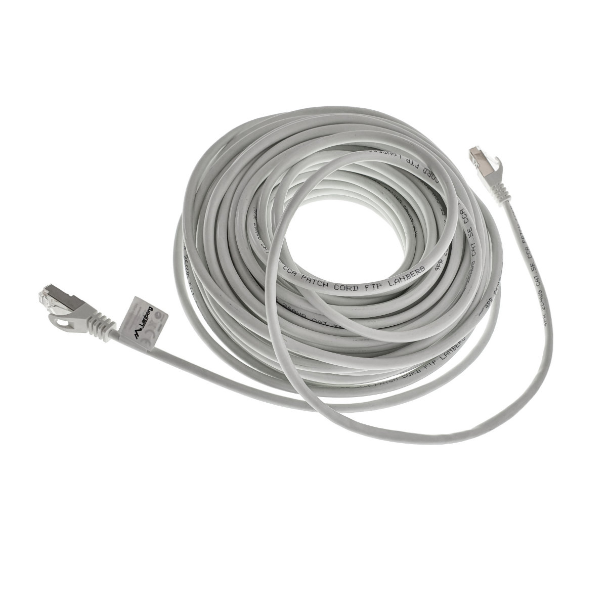 Cablu ecranat FTP, Lanberg 42101, cat.5e, mufat 2xRJ45, lungime 20m, AWG 26, 100 MHz, de legatura retea, ethernet, alb [5]