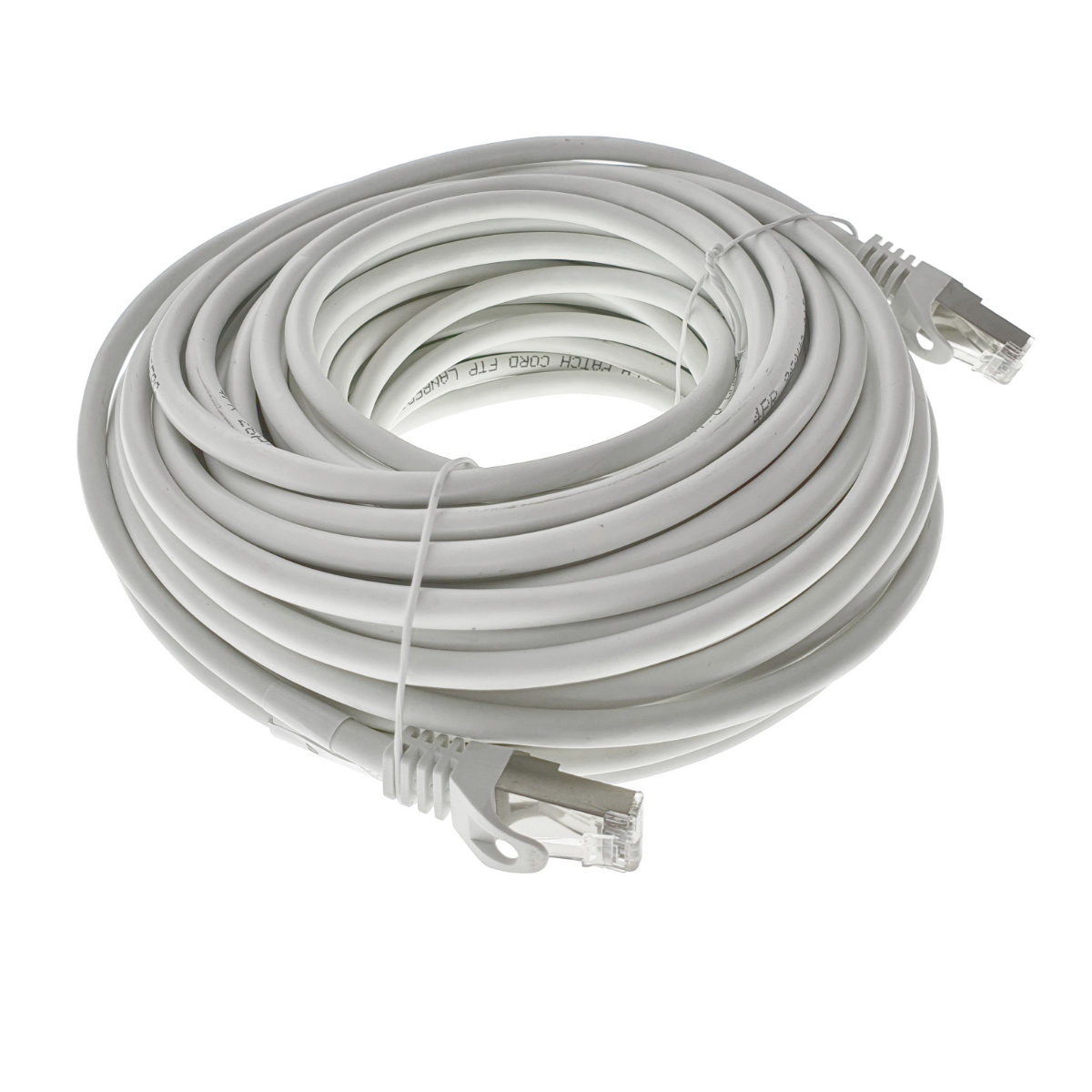 Cablu ecranat FTP, Lanberg 42121, cat.6, mufat 2xRJ45, lungime 20m, AWG 26, 250 MHz, de legatura retea, ethernet, alb [4]