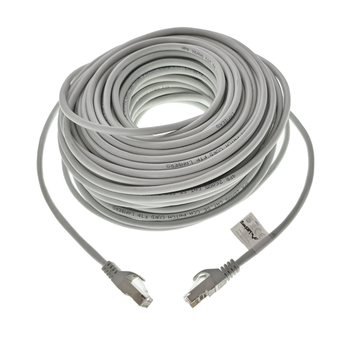 Cablu ecranat FTP, Lanberg 42789, cat.5e, mufat 2xRJ45, lungime 30m, AWG 26, 100 MHz, de legatura retea, ethernet, gri [5]