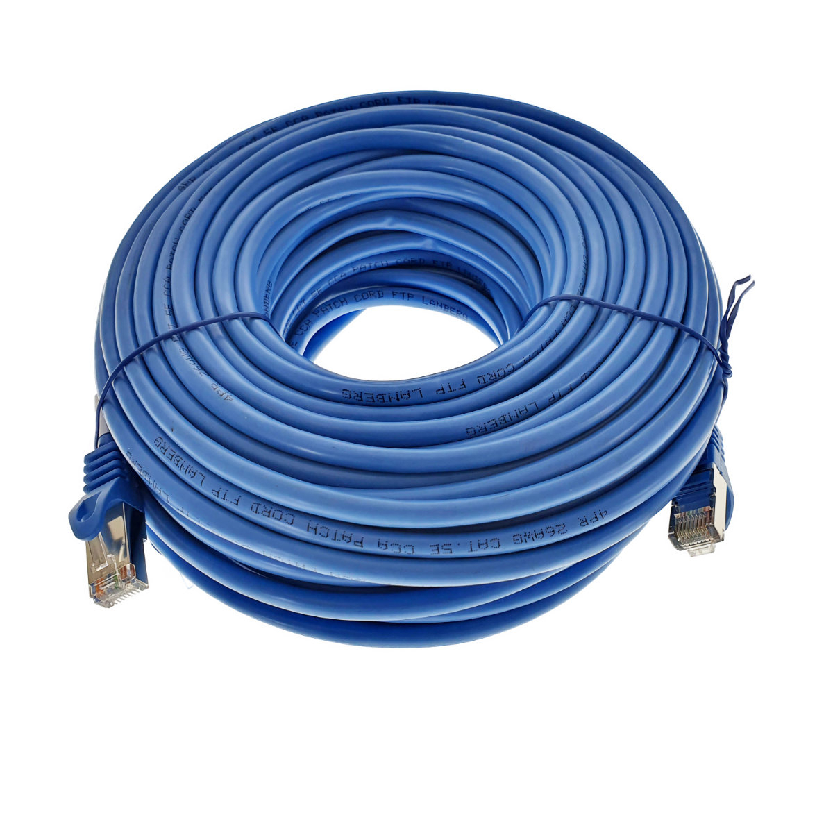Cablu ecranat FTP, Lanberg 42790, cat.5e, mufat 2xRJ45, lungime 30m, AWG 26, 100 MHz, de legatura retea, ethernet, albastru [6]