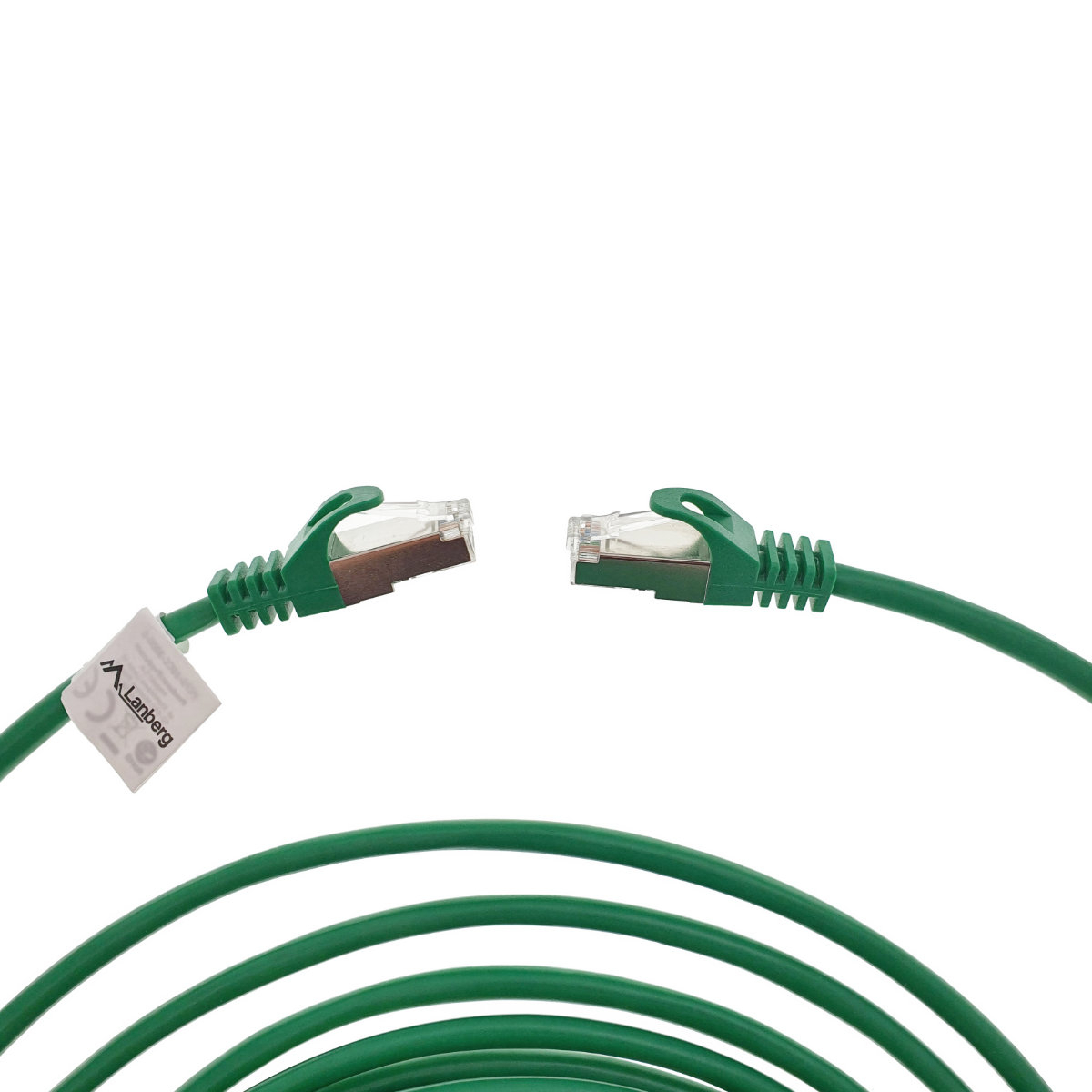 Cablu ecranat FTP, Lanberg 42792, cat.5e, mufat 2xRJ45, lungime 30m, AWG 26, 100 MHz, de legatura retea, ethernet, verde [5]