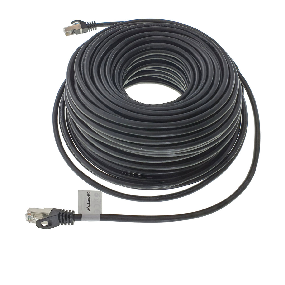 Cablu ecranat FTP, Lanberg 42793, cat.5e, mufat 2xRJ45, lungime 30m, AWG 26, 100 MHz, de legatura retea, ethernet, negru [8]