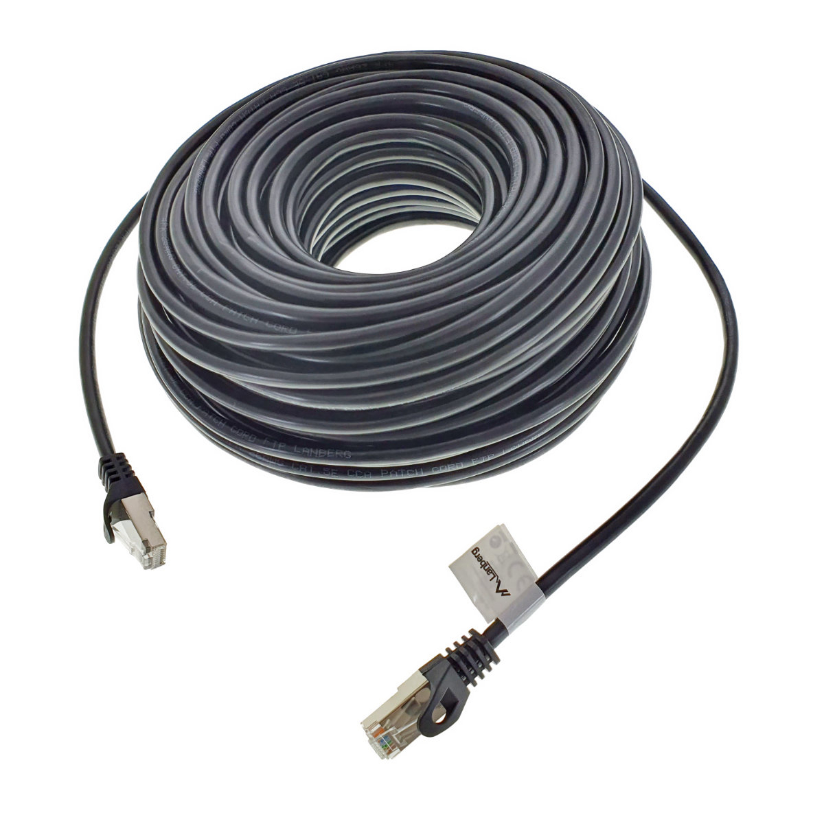 Cablu ecranat FTP, Lanberg 42793, cat.5e, mufat 2xRJ45, lungime 30m, AWG 26, 100 MHz, de legatura retea, ethernet, negru [6]