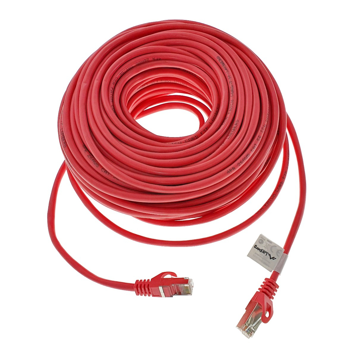 Cablu ecranat FTP, Lanberg 42794 cat.5e, mufat 2xRJ45, lungime 30m, AWG 26, 100 MHz, de legatura retea, ethernet, rosu [5]