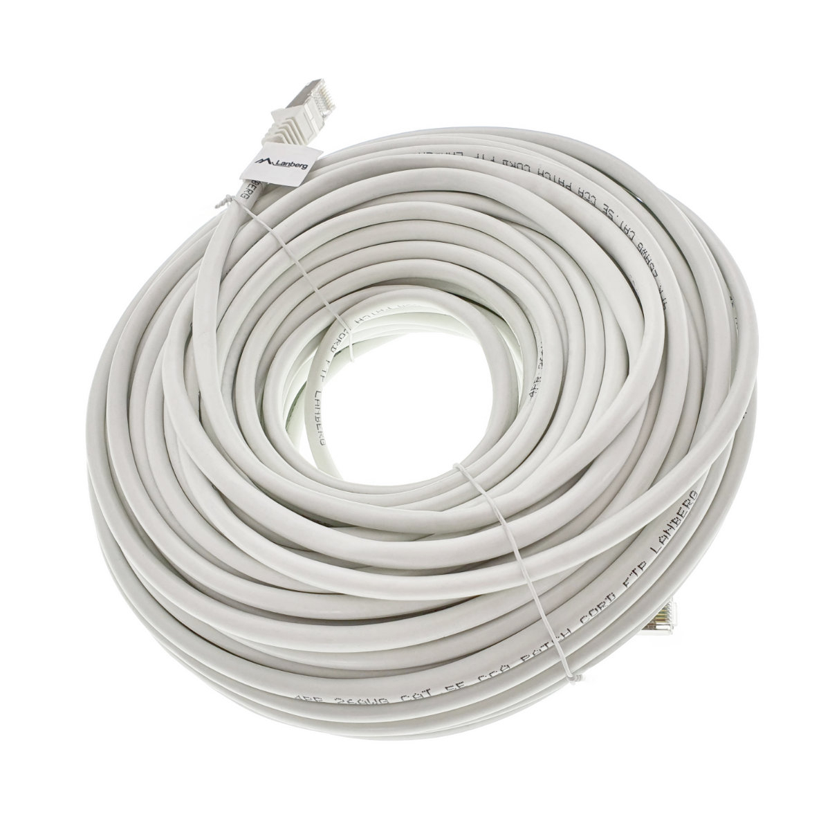 Cablu ecranat FTP, Lanberg 42795, cat.5e, mufat 2xRJ45, lungime 30m, AWG 26, 100 MHz, de legatura retea, ethernet, alb [3]