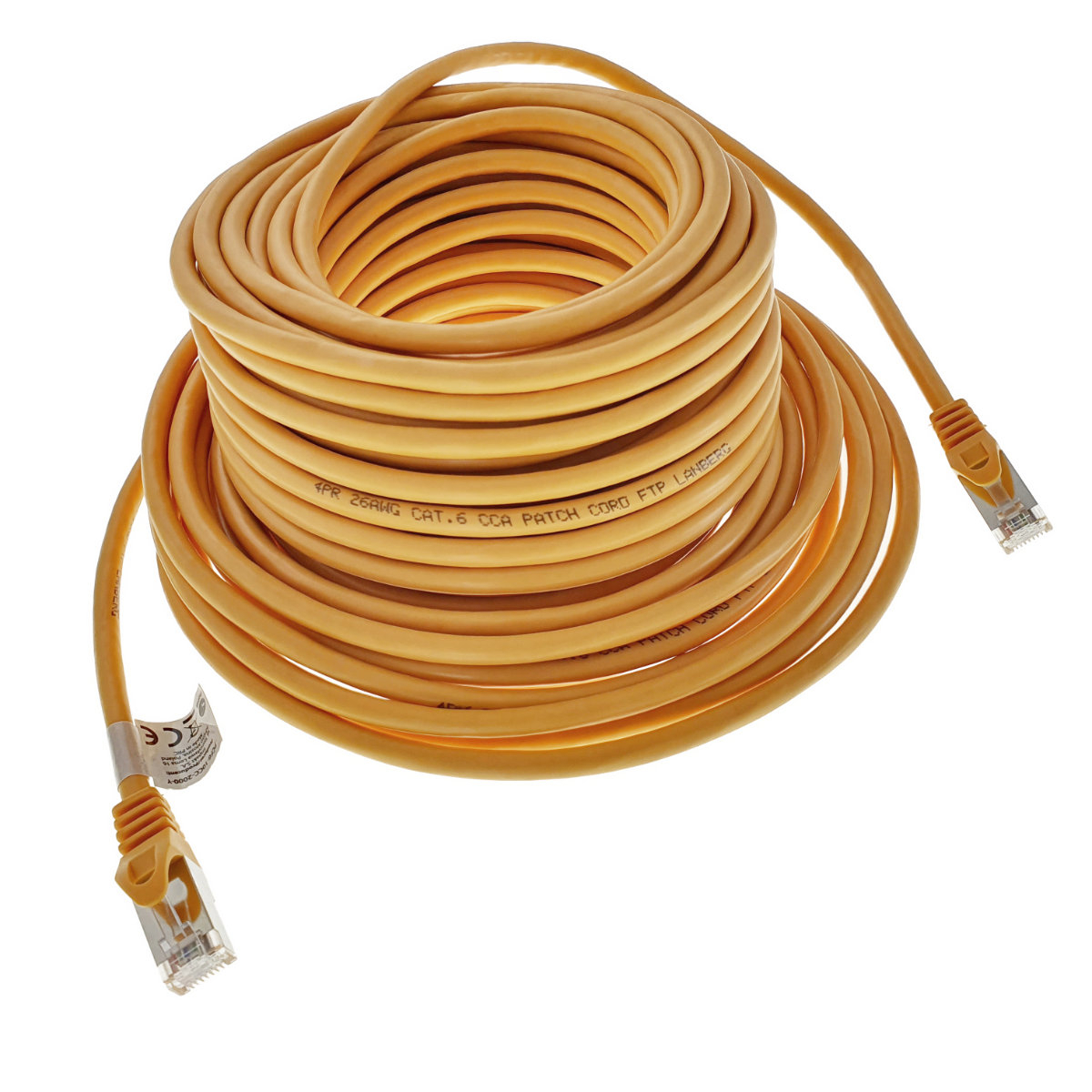 Cablu ecranat FTP, Lanberg 42799, cat.6, mufat 2xRJ45, lungime 30 m, AWG 26, 250 MHz, de legatura retea, ethernet, portocaliu [1]