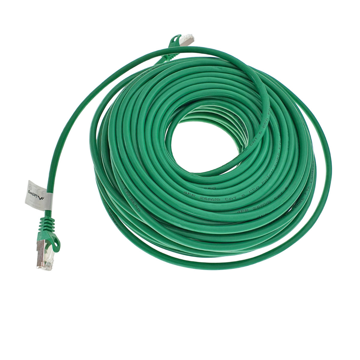 Cablu ecranat FTP, Lanberg 42800, cat.6, mufat 2xRJ45, lungime 30m, AWG 26, 250 MHz, de legatura retea, ethernet, verde [2]