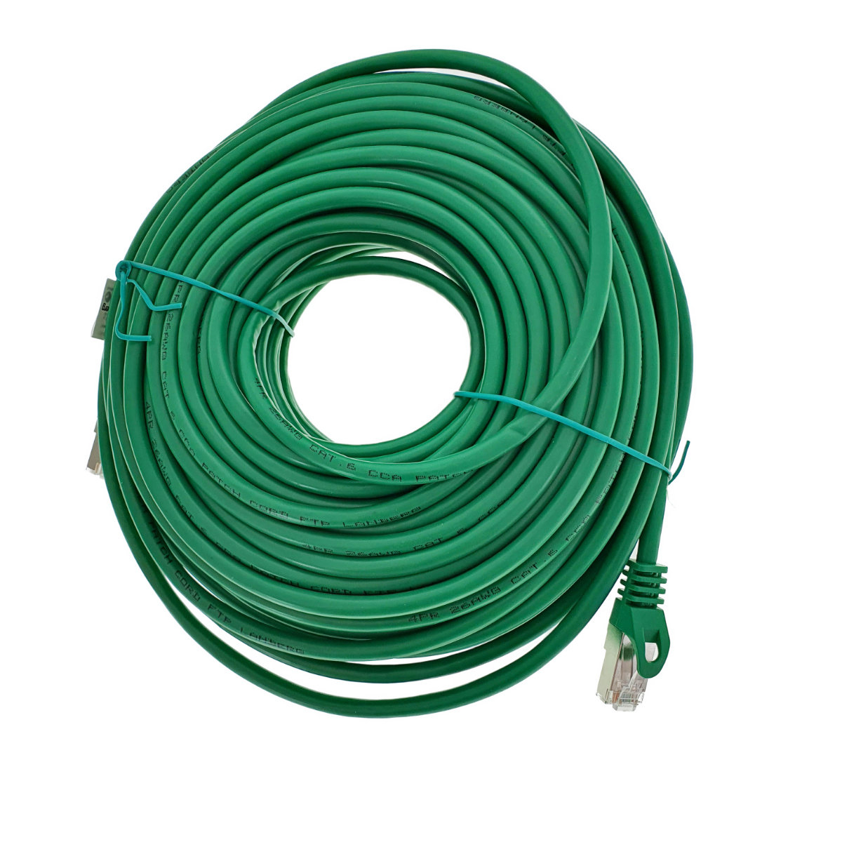 Cablu ecranat FTP, Lanberg 42800, cat.6, mufat 2xRJ45, lungime 30m, AWG 26, 250 MHz, de legatura retea, ethernet, verde [7]