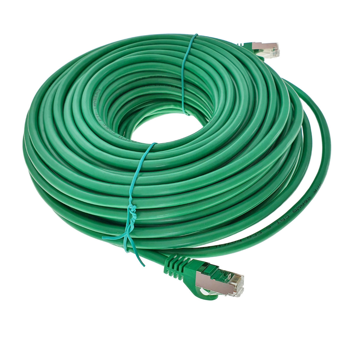 Cablu ecranat FTP, Lanberg 42800, cat.6, mufat 2xRJ45, lungime 30m, AWG 26, 250 MHz, de legatura retea, ethernet, verde [4]
