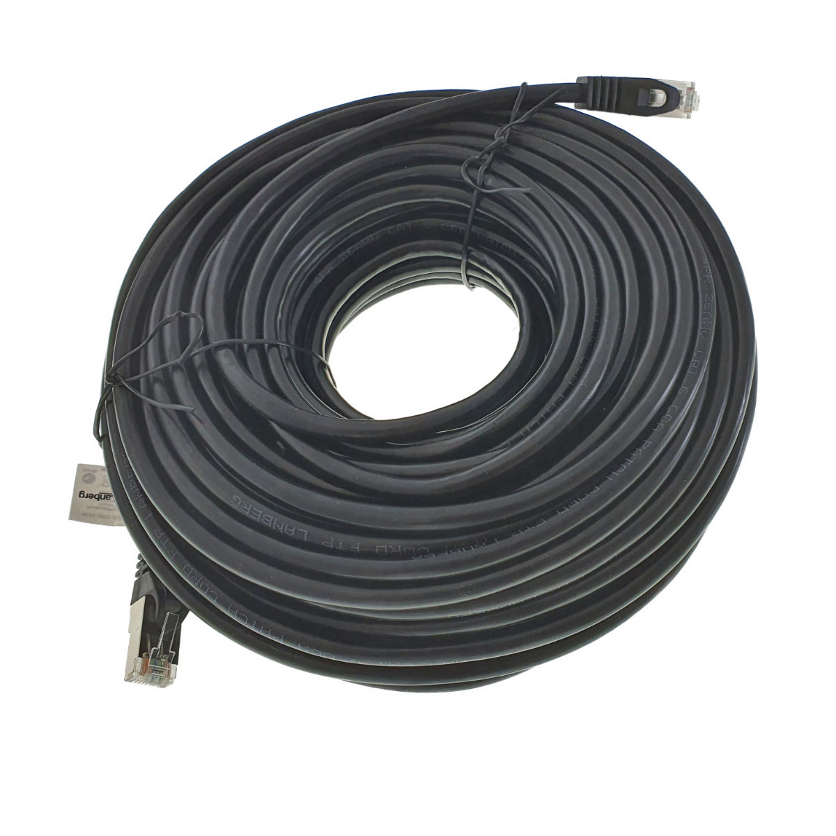 Cablu ecranat FTP, Lanberg 42801, cat.6, mufat 2xRJ45, lungime 30m, AWG 26, 250 MHz, de legatura retea, ethernet, negru [9]