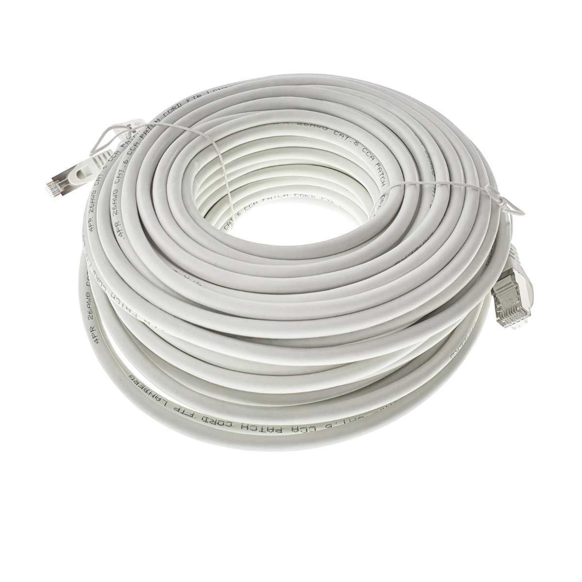 Cablu ecranat FTP, Lanberg 42803, cat.6, mufat 2xRJ45, lungime 30m, AWG 26, 250 MHz, de legatura retea, ethernet, alb [9]