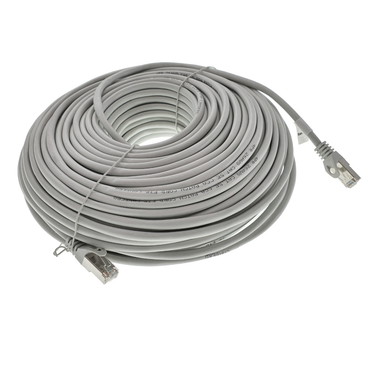 Cablu ecranat FTP, Lanberg 42813, cat.5e, mufat 2xRJ45, lungime 50m, AWG 26, 100 MHz, de legatura retea, ethernet, gri [2]
