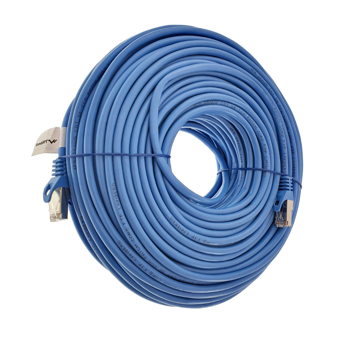 Cablu ecranat FTP, Lanberg 42814, cat.5e, mufat 2xRJ45, lungime 50m, AWG 26, 100 MHz, de legatura retea, ethernet, albastru [2]