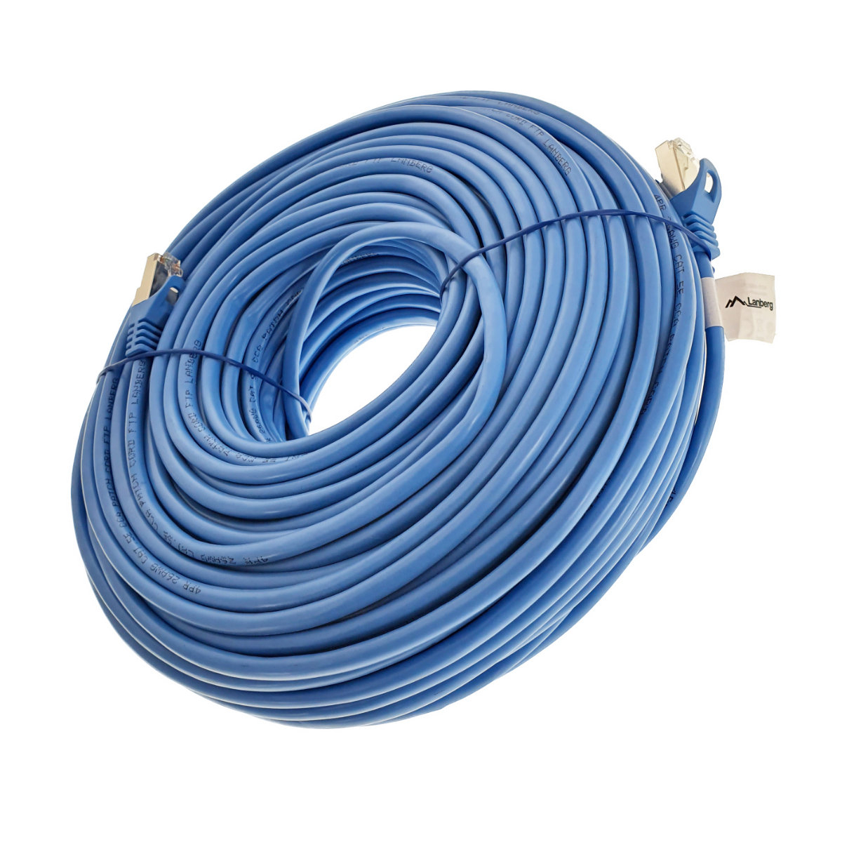 Cablu ecranat FTP, Lanberg 42814, cat.5e, mufat 2xRJ45, lungime 50m, AWG 26, 100 MHz, de legatura retea, ethernet, albastru [1]