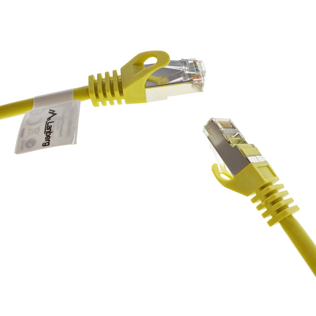 Cablu ecranat FTP, Lanberg 42815, cat.5e, mufat 2xRJ45, lungime 50m, AWG 26, 100 MHz, de legatura retea, ethernet, galben [8]