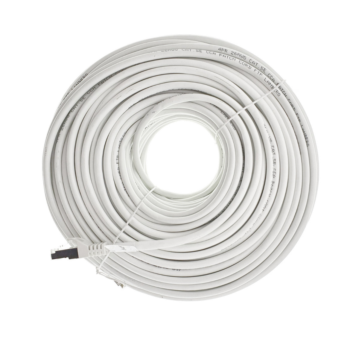 Cablu ecranat FTP, Lanberg 42819, cat.5e, mufat 2xRJ45, lungime 50m, AWG 26, 100 MHz, de legatura retea, ethernet, alb [5]