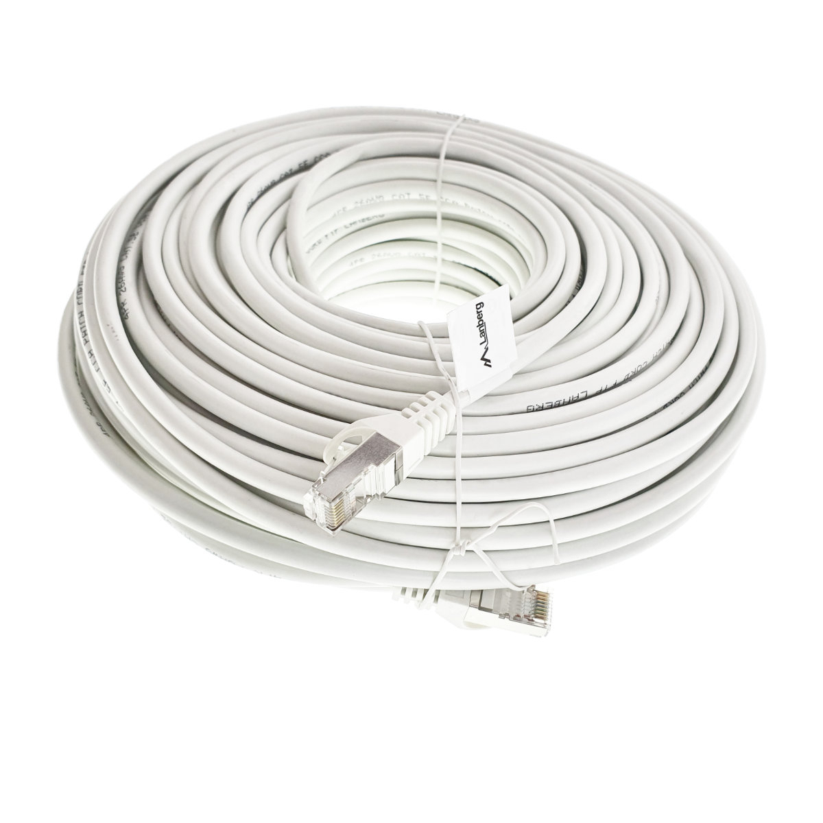 Cablu ecranat FTP, Lanberg 42819, cat.5e, mufat 2xRJ45, lungime 50m, AWG 26, 100 MHz, de legatura retea, ethernet, alb [3]