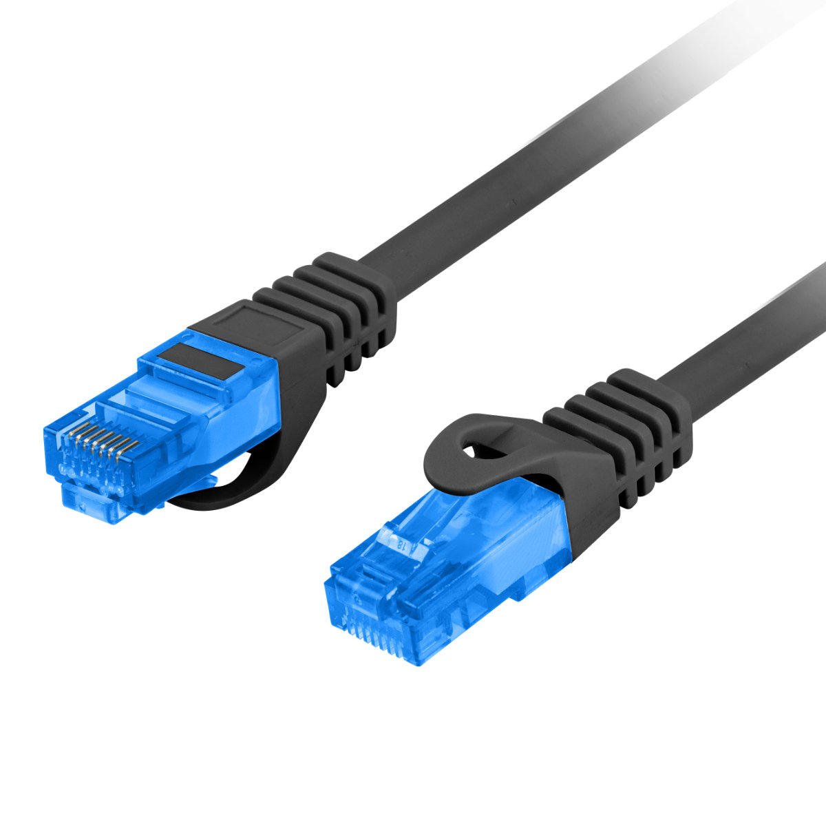 Cablu ecranat S / FTP, Lanberg 42468, cat.6A, mufat 2xRJ45, lungime 1m, AWG 26, 500 MHz, de legatura retea, ethernet, negru [3]