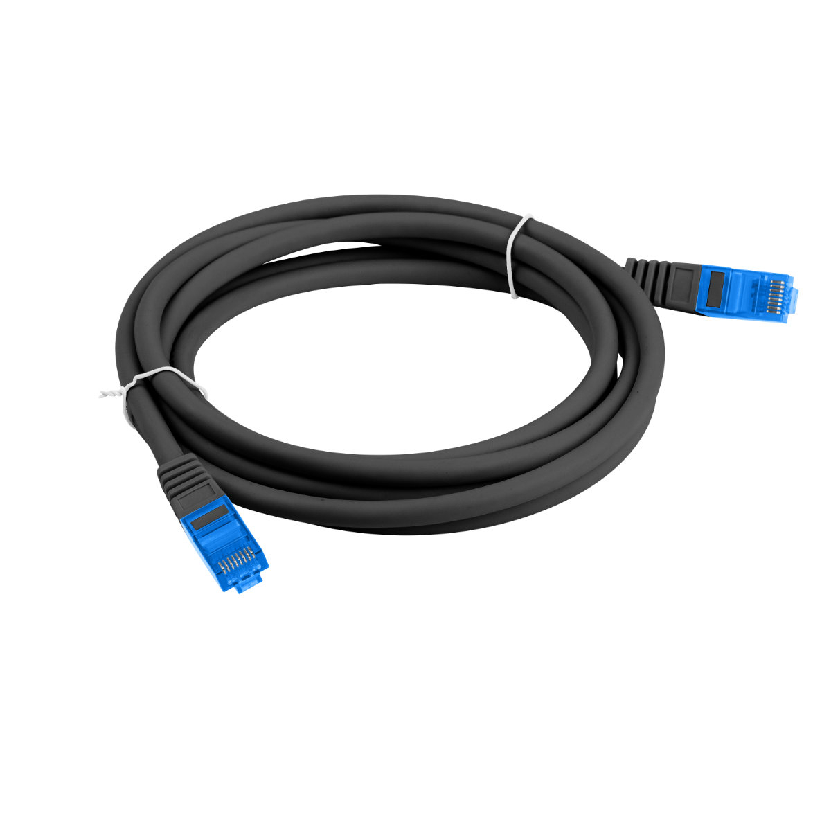 Cablu ecranat S / FTP, Lanberg 42468, cat.6A, mufat 2xRJ45, lungime 1m, AWG 26, 500 MHz, de legatura retea, ethernet, negru [4]