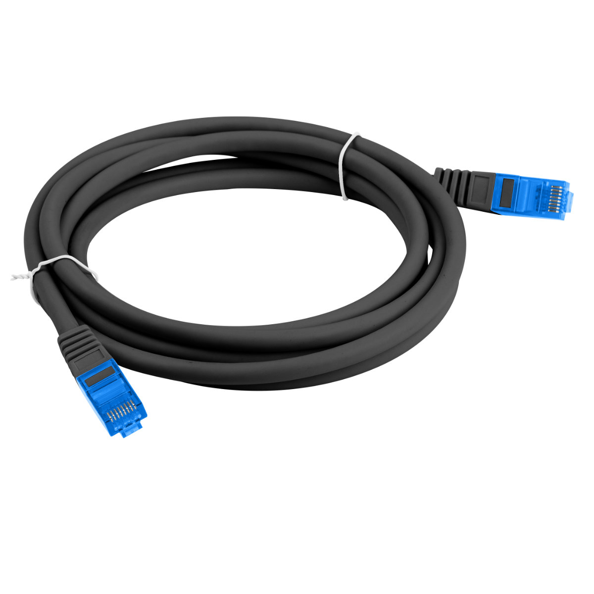 Cablu ecranat S / FTP, Lanberg 42484, cat.6A, lungime 2m, AWG 26, 500 MHz, LSZH, mufat 2xRJ45, ethernet, negru [4]